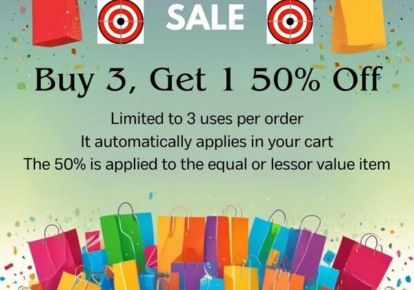 Buy 3 and get 1 - 50% off of equal or lessor value. Limited to 3 uses per order. Coupon automatically applies in cart.