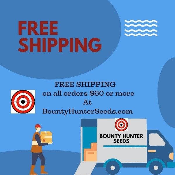 All orders $60 or more gets free shipping. If $60 or more is in the cart when checking out it will give you a free shipping option to click. Plus earn 10 reward points on every dollar spent (on seeds only) for future purchases (Excludes shipping)